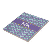 Amethystglas zigzagpatroon tegeltje (Zijkant)