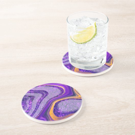Amethystgolven Zandsteen Onderzetter (Zijkant)