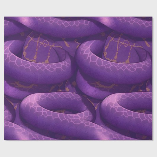 Amethystine Python Retro Kleurrijke Aangepaste Pat Cadeaupapier (Vlak)