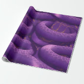 Amethystine Python Retro Kleurrijke Aangepaste Pat Cadeaupapier (Uitgerold)