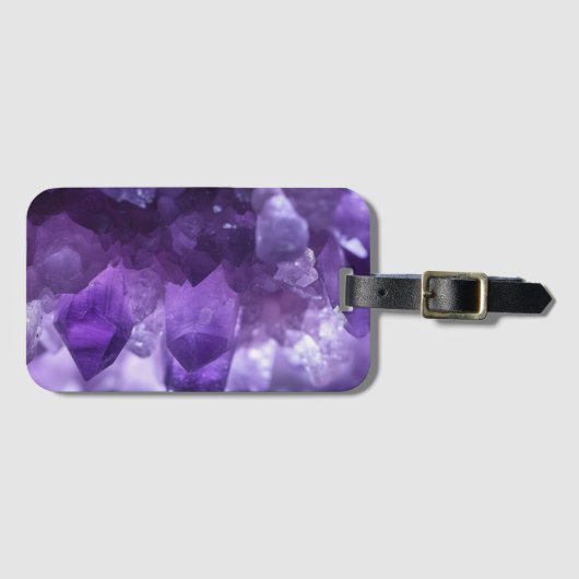 Amethystkristallen Bagagelabel (Voorkant (horizontaal))