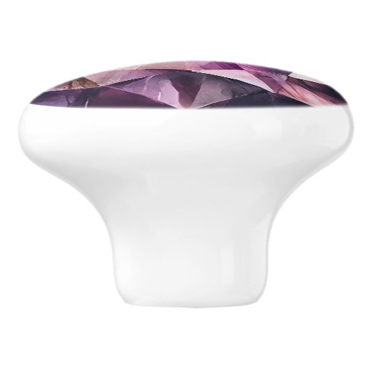 Amethystpatroon Keramische Knop (Zijkant)