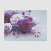 Amethystroos Vlinder Boeket Decoupage Tissuepapier (Voorkant)