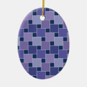 Amethystvierkanten Keramisch Ornament (Voorkant)