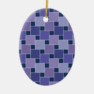 Amethystvierkanten Keramisch Ornament