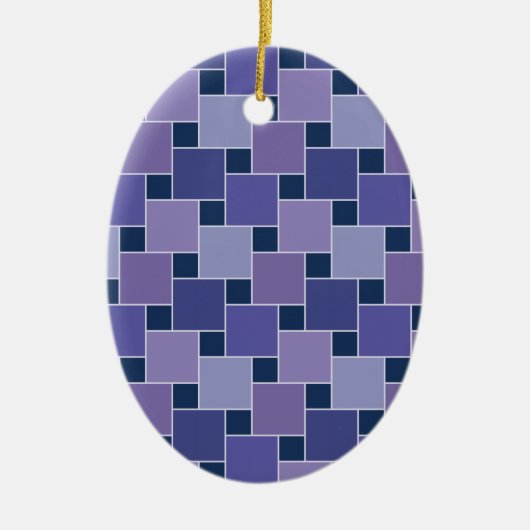 Amethystvierkanten Keramisch Ornament (Voorkant)