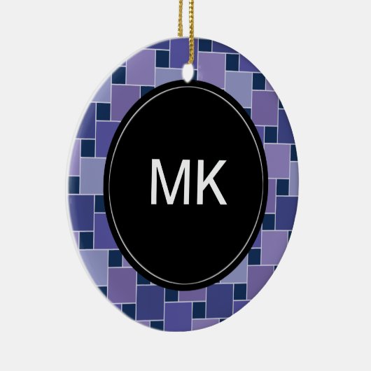 Amethystvierkanten Keramisch Ornament (Rechts)