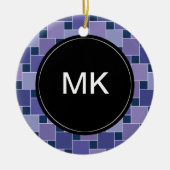 Amethystvierkanten Keramisch Ornament (Voorkant)