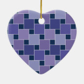 Amethystvierkanten Keramisch Ornament (Achterkant)