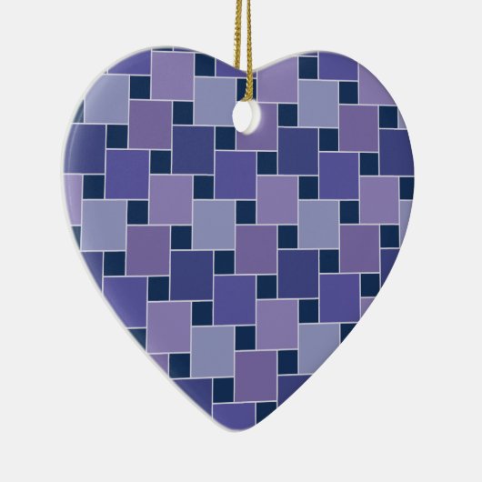 Amethystvierkanten Keramisch Ornament (Rechts)