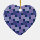 Amethystvierkanten Keramisch Ornament (Voorkant)