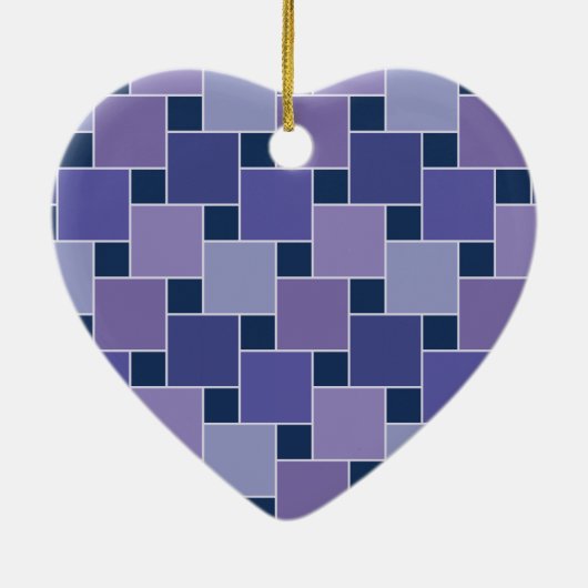 Amethystvierkanten Keramisch Ornament (Achterkant)