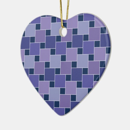 Amethystvierkanten Keramisch Ornament (Links)