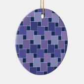 Amethystvierkanten Keramisch Ornament (Rechts)