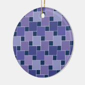 Amethystvierkanten Keramisch Ornament (Links)