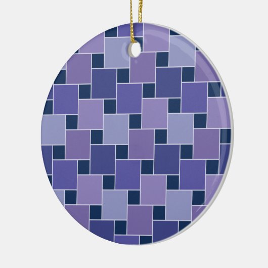 Amethystvierkanten Keramisch Ornament (Links)