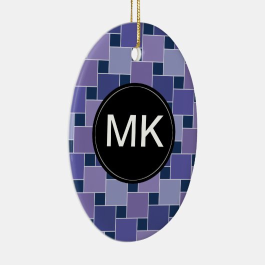 Amethystvierkanten Keramisch Ornament (Rechts)