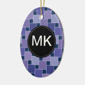 Amethystvierkanten Keramisch Ornament (Links)