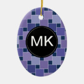 Amethystvierkanten Keramisch Ornament (Voorkant)