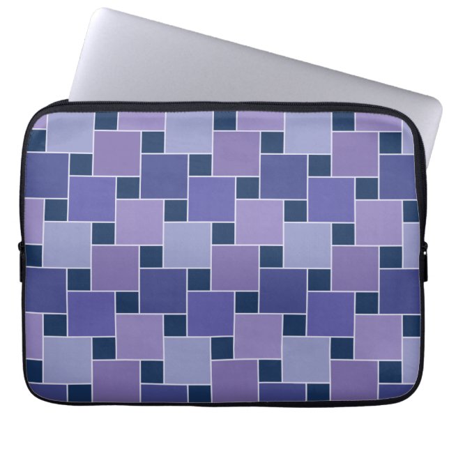 Amethystvierkanten Laptop Sleeve (Voorkant)