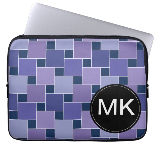 Amethystvierkanten Laptop Sleeve (Voorkant)
