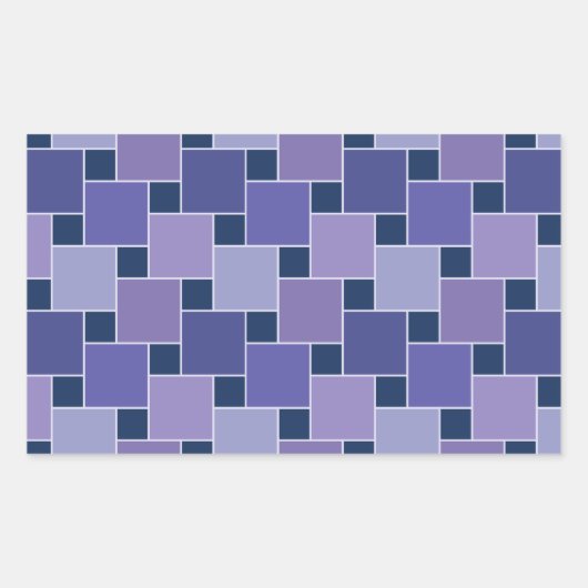 Amethystvierkanten Rechthoekige Sticker (Voorkant)