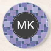 Amethystvierkanten Zandsteen Onderzetter (Voorkant)