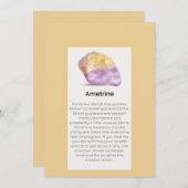 Ametrine Crystal Betekenis Sieraden Display Busine Feestdagenkaart (Voorkant / Achterkant)