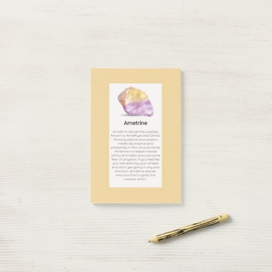 Ametrine Crystal Betekenis Sieraden Display Post-it® Notes (Op bureau)