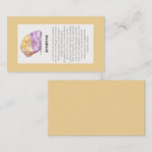 Ametrine Crystal Betekenis Sieraden Display Visitekaartje (Voorkant / Achterkant)