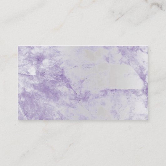 Ametyst Paarse Silver Metallic Marble Gray Visitekaartje (Achterkant)