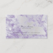Ametyst Paarse Silver Metallic Marble Gray Visitekaartje (Voorkant)