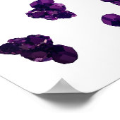 Ametyststenen, Paarse Amethist vector art Poster (Hoek)