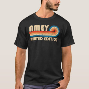 AMEY Achternaam Retro Vintage 80s 90s Verjaardagsr T-shirt