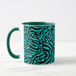 Amezing Green Zebra Design Mok