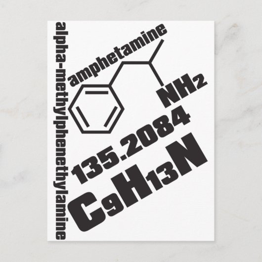 amfetamine briefkaart (Voorkant)
