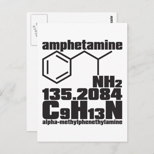 amfetamine briefkaart (Voorkant / Achterkant)