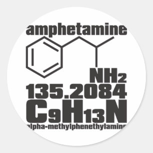 amfetamine ronde sticker