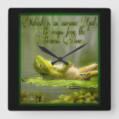 Amfibie Modellen Kikker Laze 01-02 Vierkante Klok (Voorkant)