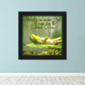 Amfibieën Modellen: Kikker Laze 01-02 Canvas Afdruk (Insitu (Houten vloer))