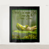 Amfibieën Modellen: Kikker Laze 01-02 Wandkleed (Voorkant)