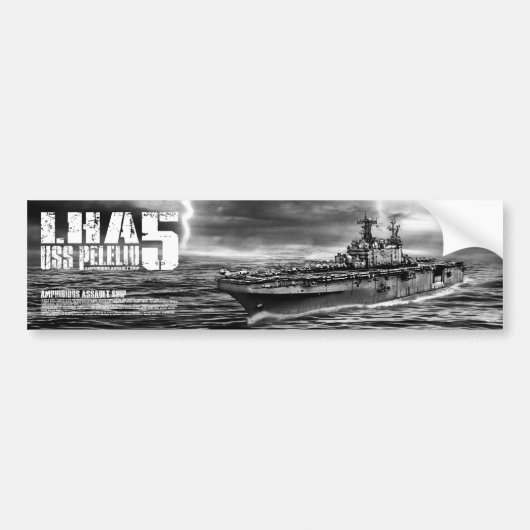 Amfibieschip Peleliu Bumpersticker (Voorkant)