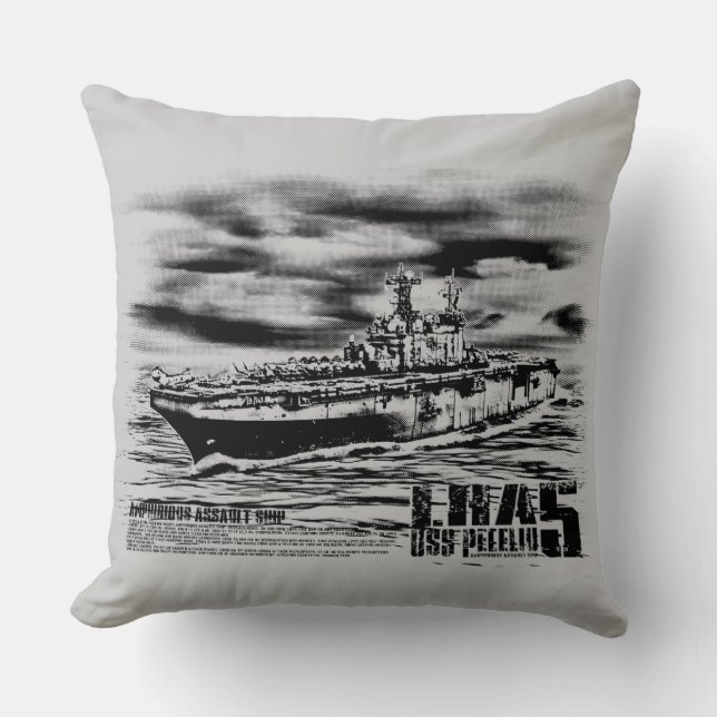 Amfibieschip Peleliu Dawsonsf trowpil Kussen (Voorkant)