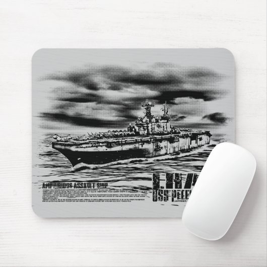 Amfibisch aanvalsschip Peleliu Mousepad Muismat (Met muis)