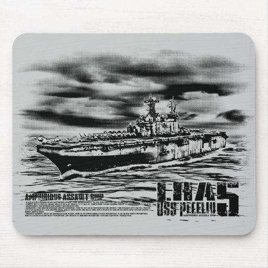 Amfibisch aanvalsschip Peleliu Mousepad Muismat (Voorkant)
