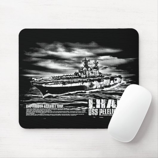 Amfibisch aanvalsschip Peleliu Mousepad Muismat (Met muis)