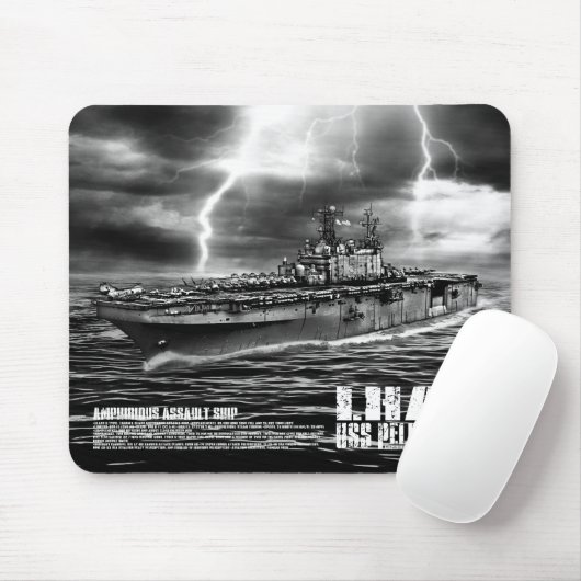 Amfibisch aanvalsschip Peleliu Mousepad Muismat (Met muis)