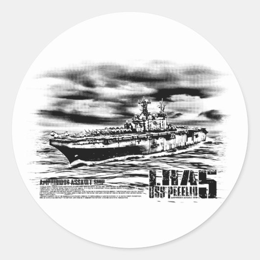 Amfibisch aanvalsschip Peleliu Sticker (Voorkant)
