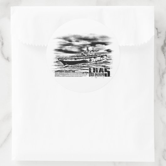 Amfibisch aanvalsschip Peleliu Sticker (Tas)