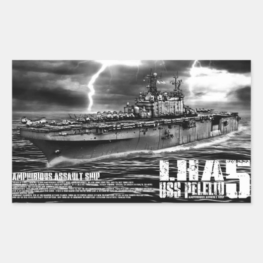 Amfibisch aanvalsschip Peleliu Sticker (Voorkant)